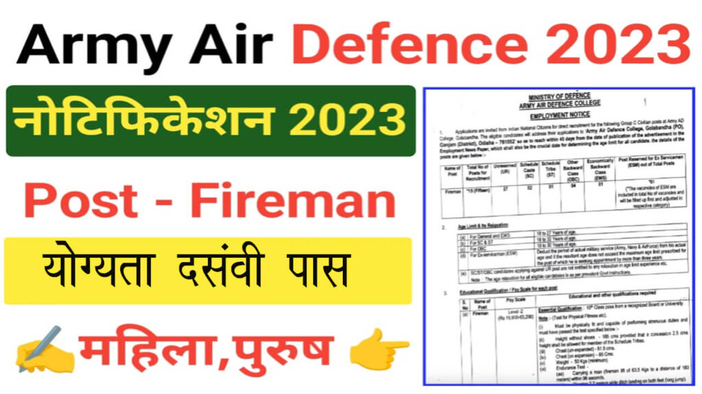 Army Air Defence College Recruitment 